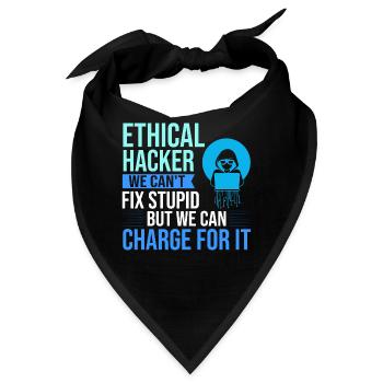 Ethical Hacker Sicherheit Computer Hacking - Bandana - Schwarz - Vorne