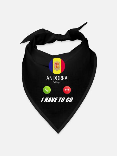 Andorra calls to Lusiger flags - Bandana - black - Front
