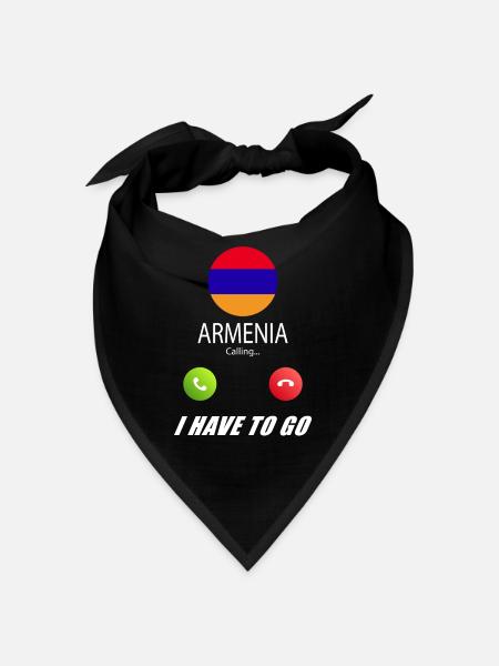 Armenia calls lusiger flags saying - Bandana - black - Front