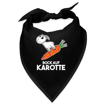 Karotte Ziege Ziegenbock - Bandana - Schwarz - Vorne