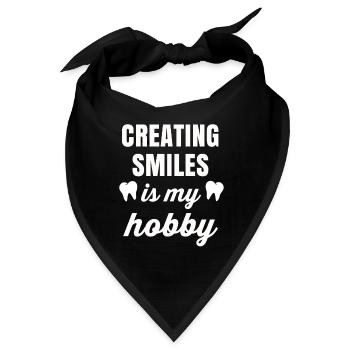 Zahnarzt Geschenk Zahn Dentist Dental Doktor Zähne - Bandana - Schwarz - Vorne