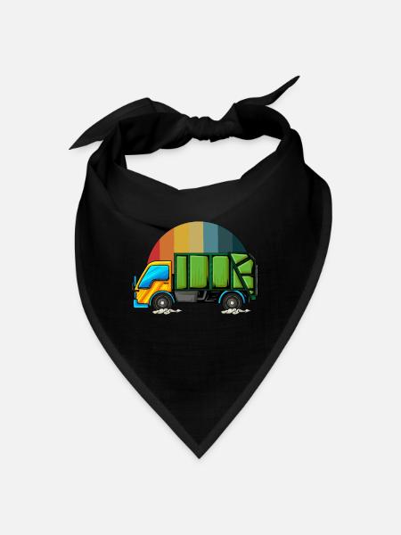 Garbage Man Gift Garbage Garbage Collection Waste Profession - Bandana - black - Front