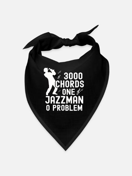 Jazz Musik Blues Saxofon Blues Geschenk Jazzclub - Bandana - Schwarz - Vorne