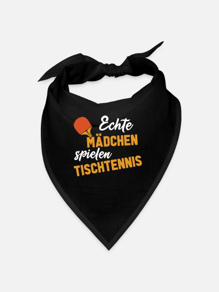 Tischtennis Geschenk Ping Pong Table Tennis - Bandana - Schwarz - Vorne