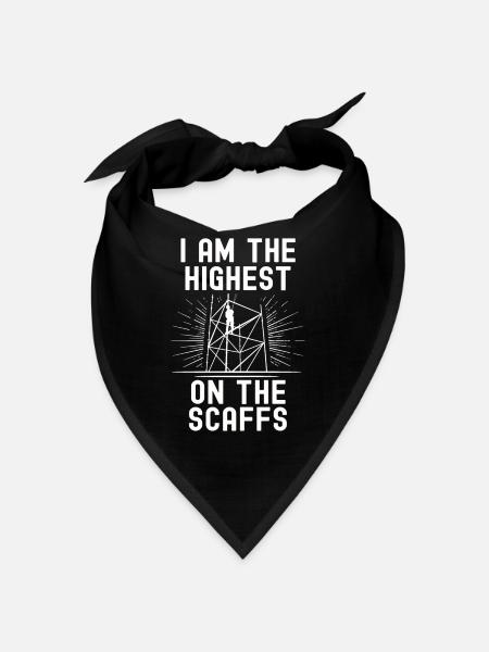 Scaffolding Builder Gift Work Occupation Construction Worker Job - Bandana - black - Front