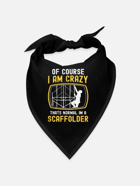 Gerüstbauer Tshirt - Bandana - Schwarz - Vorne
