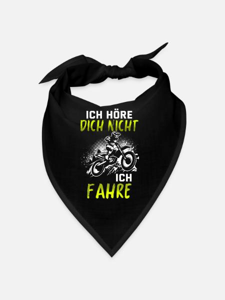 Motocross Enduro Offroad Dirt Bike Superbike Motor - Bandana - Schwarz - Vorne