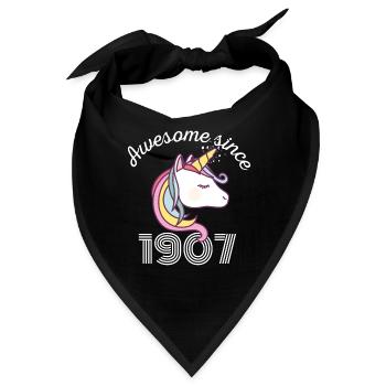 Lustiger Geburtstag Awesome seit 1907 - Bandana - Schwarz - Vorne