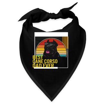 Bestes Cane Corso Dad T Shirt aller Zeiten - Bandana - Schwarz - Vorne