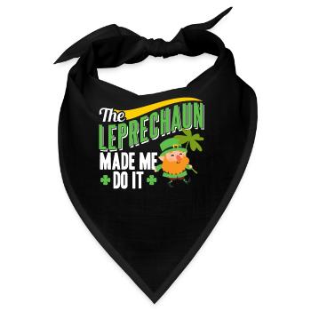Der Leprechaun Hat Mich Dazu Gezwungen Kobold Ire - Bandana - Schwarz - Vorne