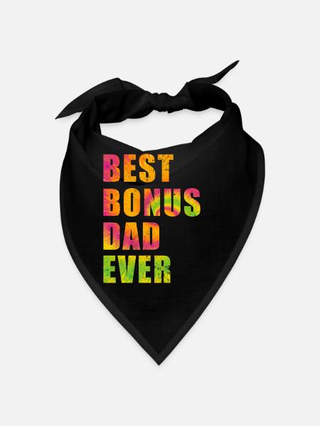 Best Bonus Dad ever - Bandana - Schwarz - Vorne