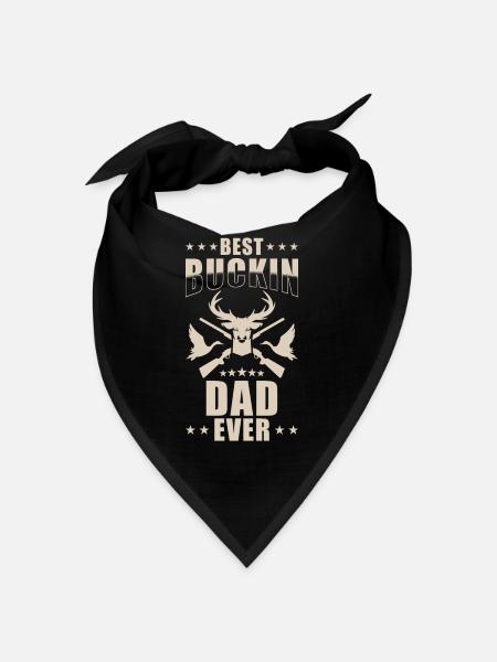 Hunter Father Papa Hunting Father's Day Gift - Bandana - black - Front