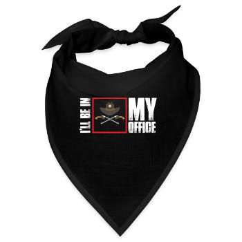Sheriff Revolver Sheriffstern im Büro - Bandana - Schwarz - Vorne