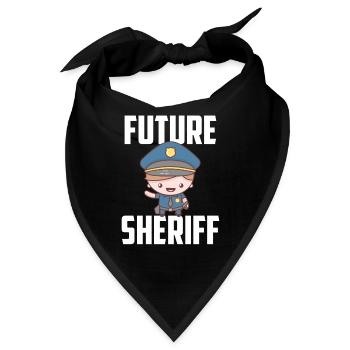 Zukünftiger Sheriff mit Junior Sheriffstern - Bandana - Schwarz - Vorne
