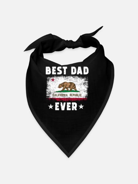 Kalifornier Vater Best Dad ever - Bandana - Schwarz - Vorne