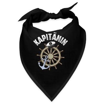Kapitänin Segeln Boot Bootfahren Seglerin - Bandana - Schwarz - Vorne