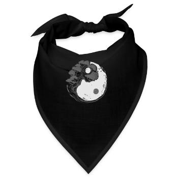 Yin und Yang Bonsai Baum - Bonsai Baum - Bandana - Schwarz - Vorne