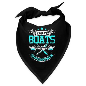 I fix boats - Bandana - Schwarz - Vorne