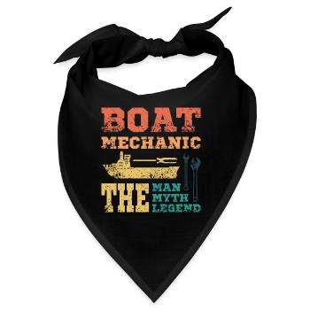 Boat mechanic the man the myth the legend - Bandana - Schwarz - Vorne