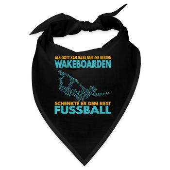 Als Gott sah, dass nur die besten Wakeboarden .. - Bandana - Schwarz - Vorne