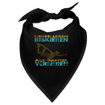 Lieber Leben riskieren, als Hantel verlieren. - Bandana - Schwarz - Vorne
