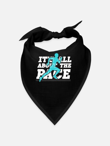 It's All About The Pace Marathon Läufer - Bandana - Schwarz - Vorne