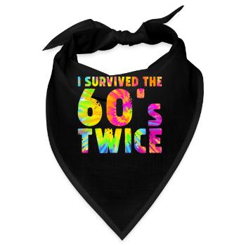 i survived the 60s twice - Bandana - Schwarz - Vorne