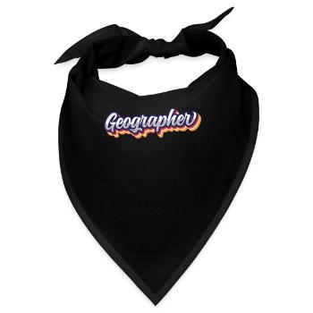 Geograph Geographiestudent Geographie Beruf - Bandana - Schwarz - Vorne