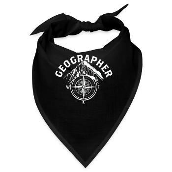 Geograph Beruf Geographie Geographiestudent - Bandana - Schwarz - Vorne