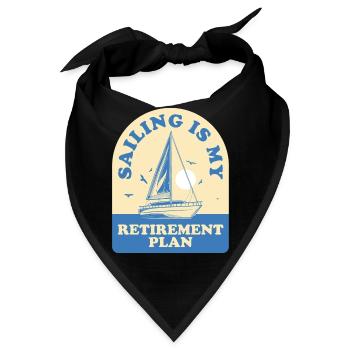 Sail Retirement Segeln Geschenk - Bandana - Schwarz - Vorne