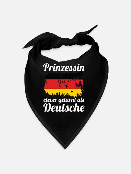 Prinzessin Deutscher Deutsches Deutschland - Bandana - Schwarz - Vorne