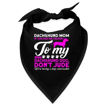 Dackel Dackel Dackel Mama Dackel Haustier - Bandana - Schwarz - Vorne