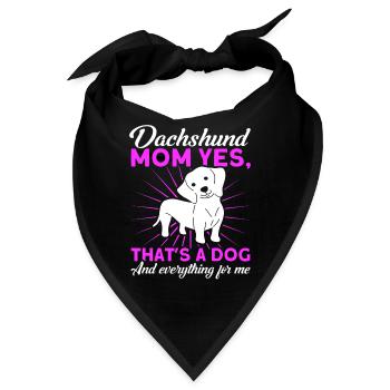 Dackel Dackel Dackel Mama Dackel Haustier - Bandana - Schwarz - Vorne