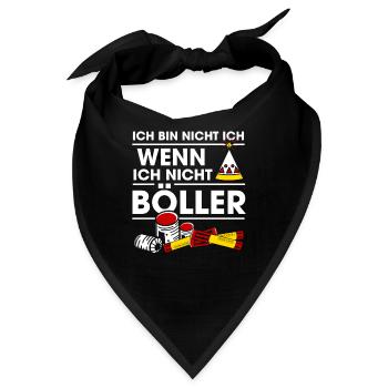 Ich Bin Nicht Ich Wenn Ich Nicht Böller Feuerwerk - Bandana - Schwarz - Vorne
