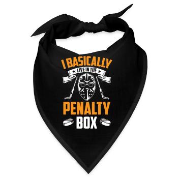 Eishockey Strafbank Eishockeyspieler Penalty Box - Bandana - Schwarz - Vorne