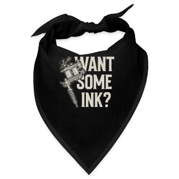 Willst Du Etwas Tinte? Tätowierer Tätowieren - Bandana - Schwarz - Vorne
