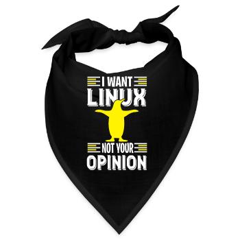 Ich will Linux du Nerd und keine Geeks - Bandana - Schwarz - Vorne