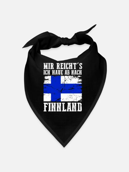Finnland Finne Finnisches - Bandana - Schwarz - Vorne