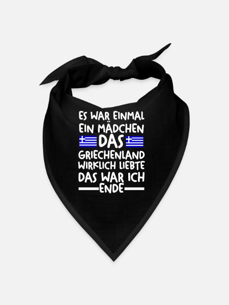 Griechenland Grieche Griechisches - Bandana - Schwarz - Vorne