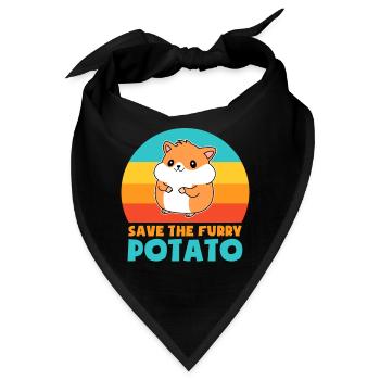 Furry Potato Guinea Pig - Bandana - Schwarz - Vorne