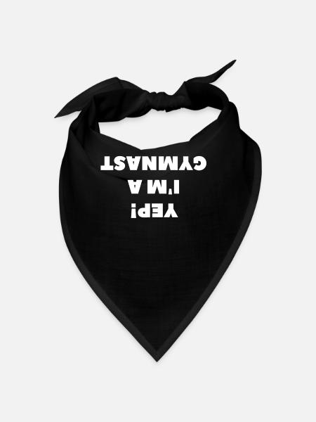Ja, Ich Bin Ein Turner-Zitat-Geschenk Für Sportler - Bandana - Schwarz - Vorne