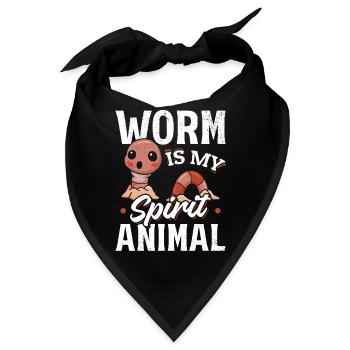 Wurm ist mein Geist Animal Wurmliebhaber Wurm - Bandana - Schwarz - Vorne