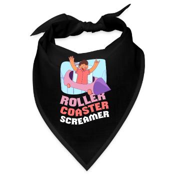 Rollercoaster Screamer Achterbahn - Bandana - Schwarz - Vorne