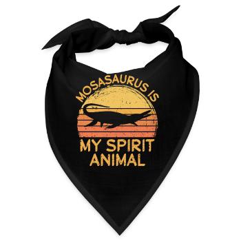 Meeresbiologe Mosasaurus Uhrzeit Dinosaurier - Bandana - Schwarz - Vorne
