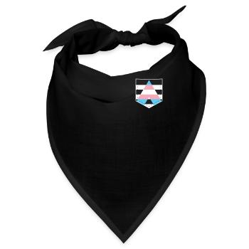 LGBTQ Trans Ally Pride Flag Pocket - Bandana - Schwarz - Vorne