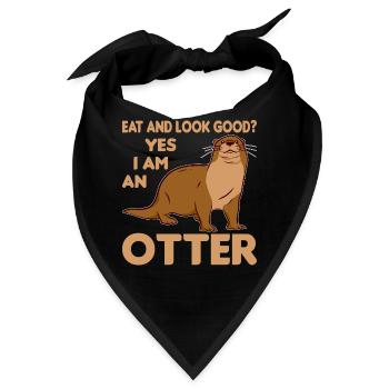 Otter Wassermarder Marder - Bandana - Schwarz - Vorne