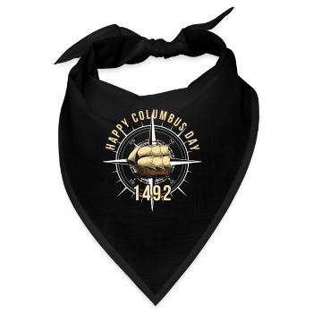 Columbus Day - Bandana - Schwarz - Vorne