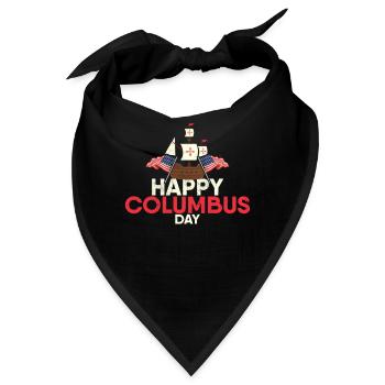 Columbus Day - Bandana - Schwarz - Vorne
