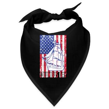 Columbus Day - Bandana - Schwarz - Vorne