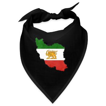 Lustige Iran Flagge Reise - Bandana - Schwarz - Vorne